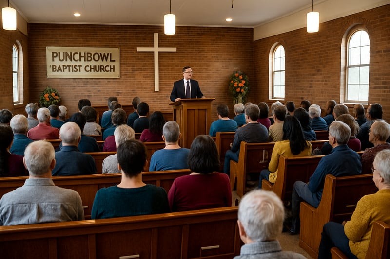 Congregation gathered at Punchbowl Baptist Church for a community service Congregation gathered at Punchbowl Baptist Church for a community service